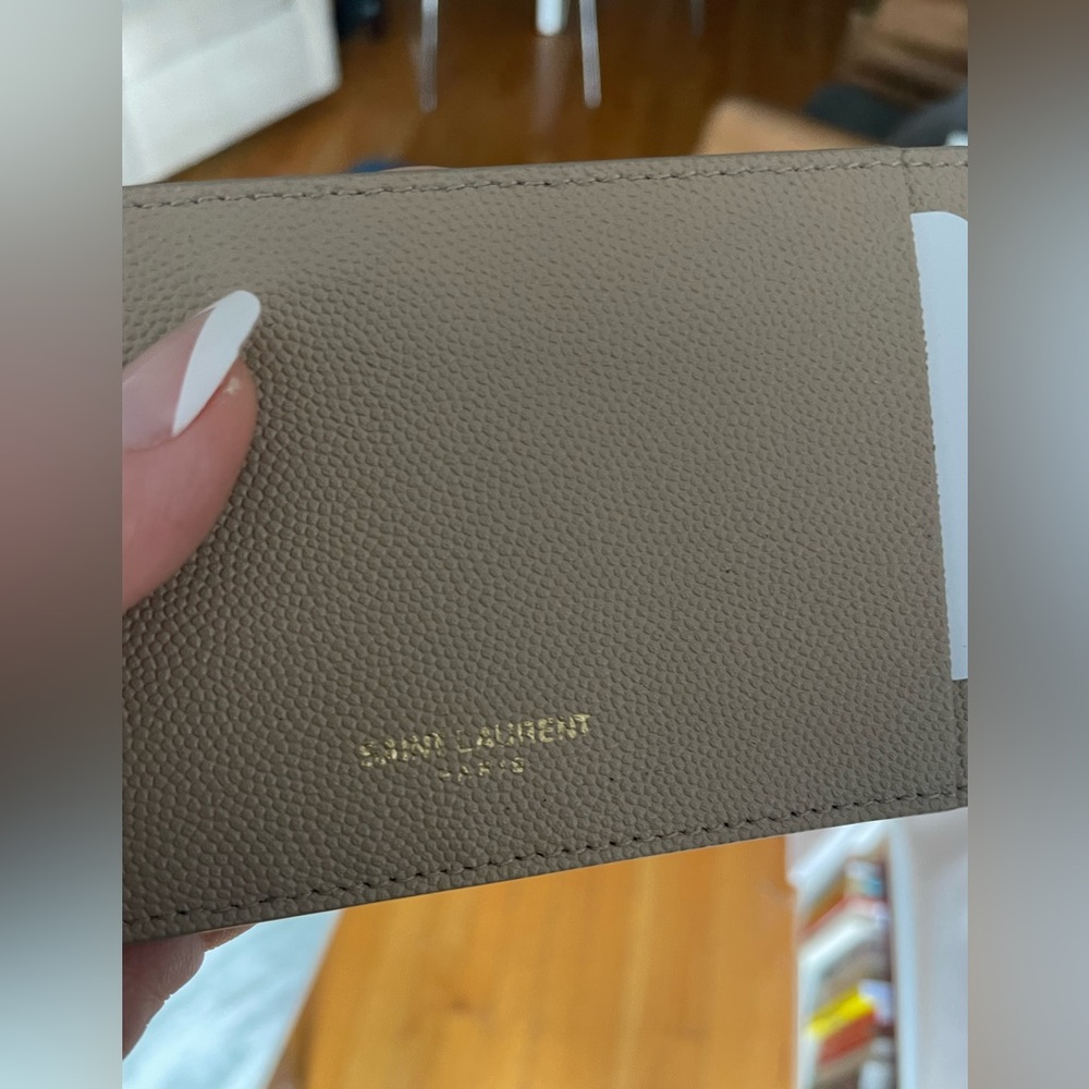 BRAND NEW YSL Saint Laurent Beige Card Holder Card Case